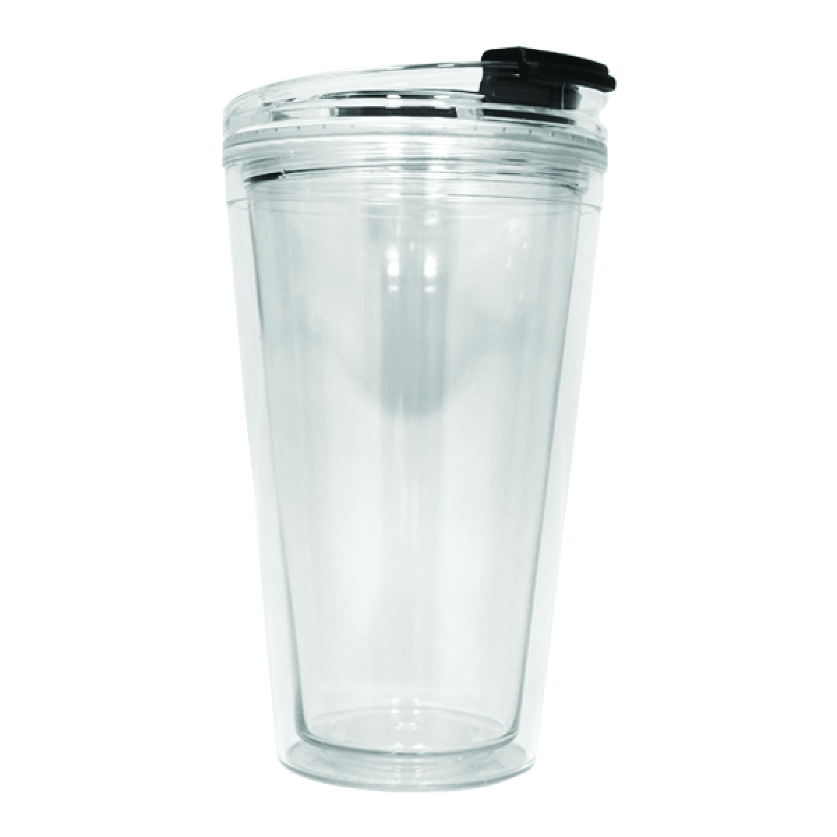 Clear Victory Acrylic Tumbler with Flip Top Lid 16 oz