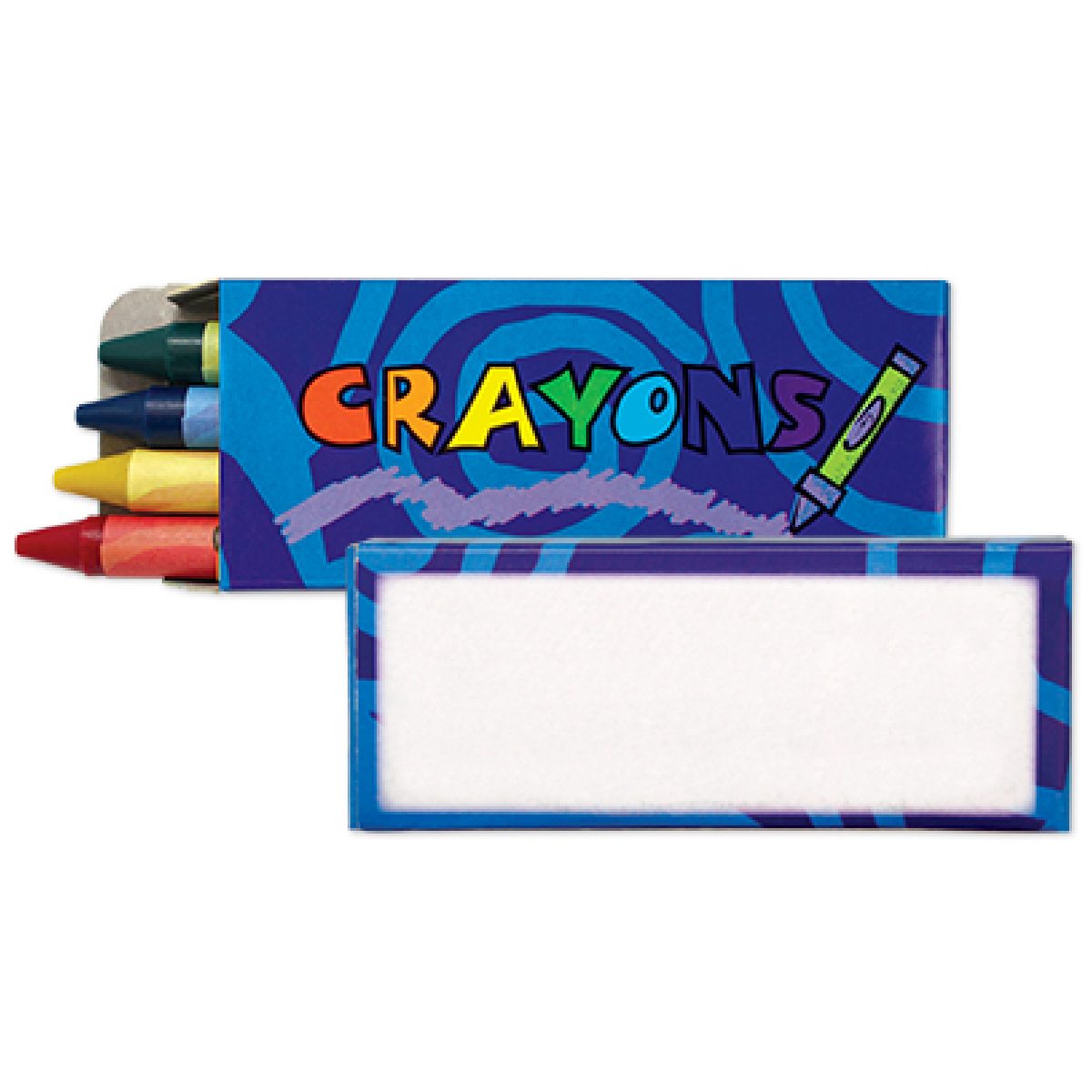 Blue 4 Pack Standard Crayons 