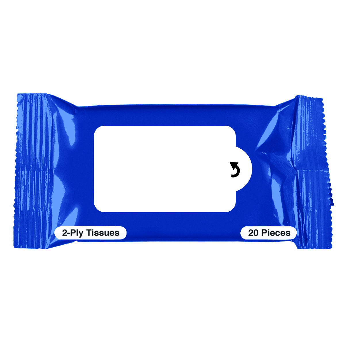 Blue Tissue Packet With 20 Tissues