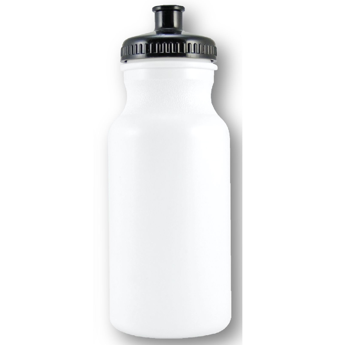White Bike Bottle 20 oz Plastic Water Bottles Push Spout