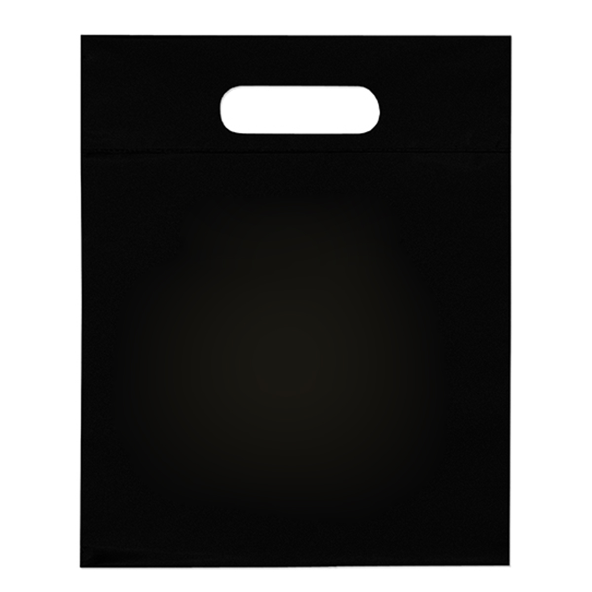 Black Die Cut Handle Bag (7"W x 10.5"H)
