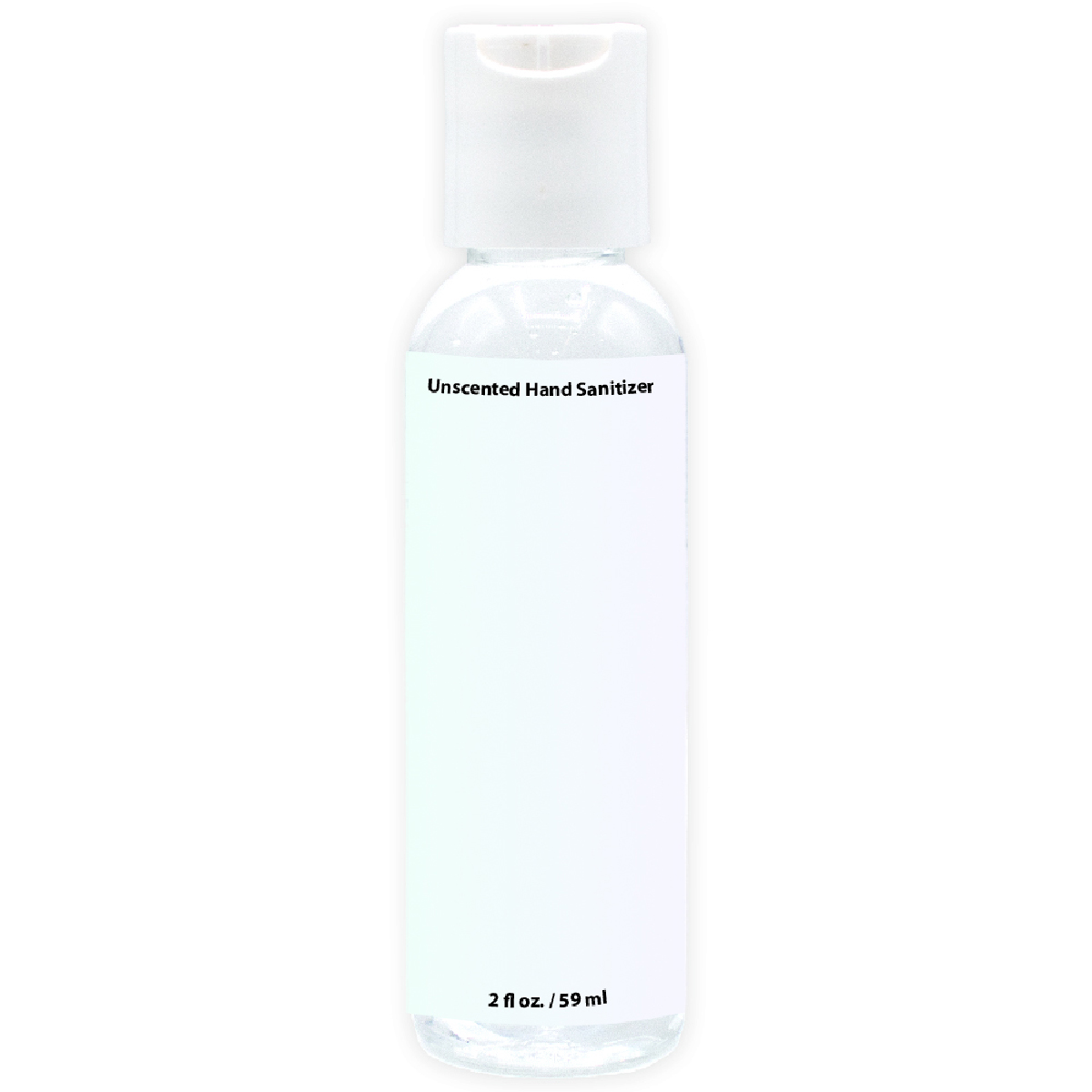 White 60% Hand Sanitizer Gel Bottle 2 fl oz