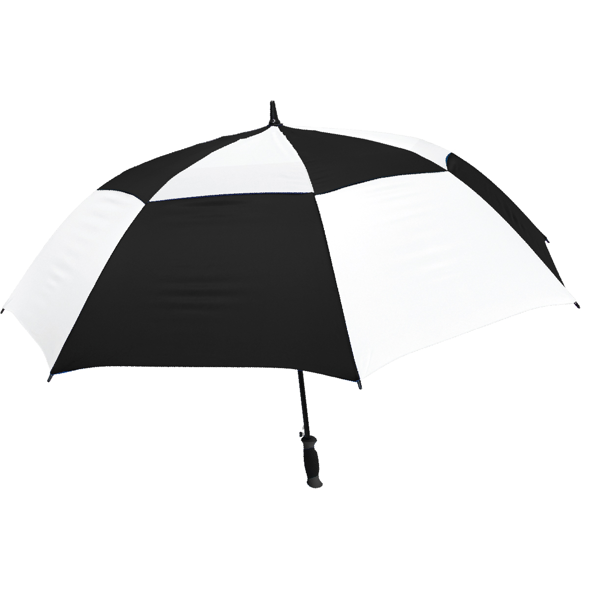 Black/White Vented Checkerboard Umbrella