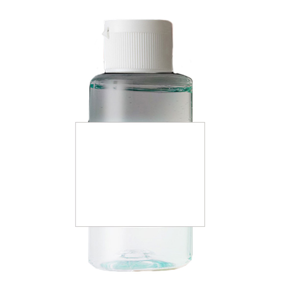 Clear Bottle/White Cap Hand Sanitizer (2 oz)
