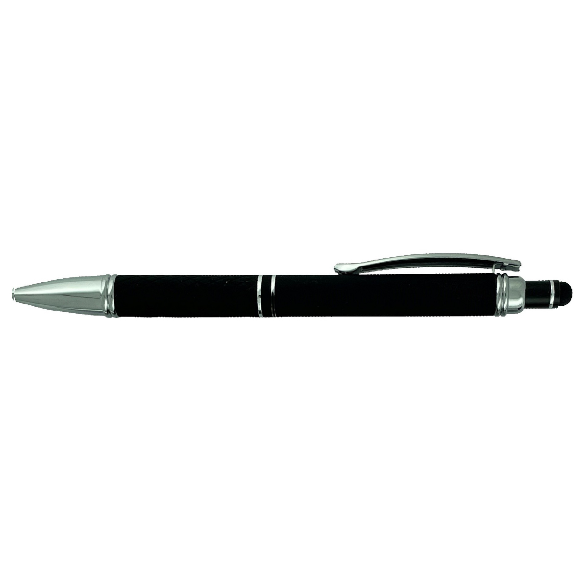 Black Arken Stylus Soft Touch Rubber Pen