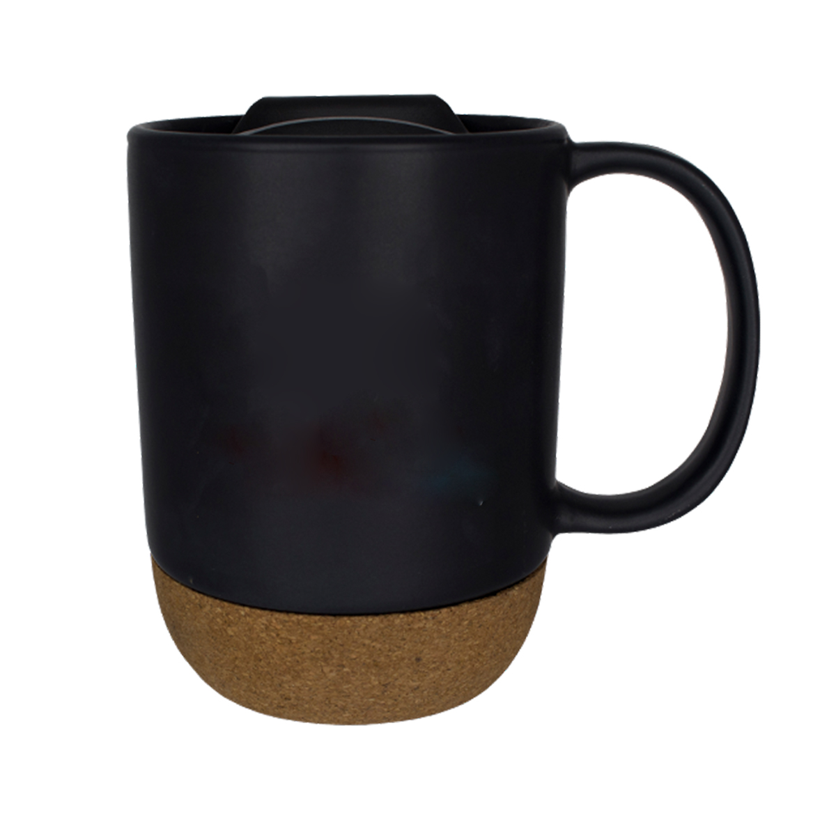 Black Ceramic Cork Bottom Mug 14 oz