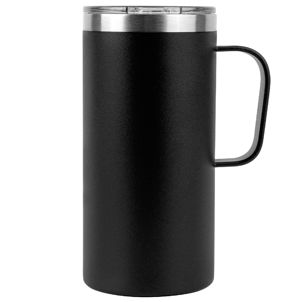 Black Embark Vacuum Insulated Tall Mug With Spill-Proof Clear Sip-Lid