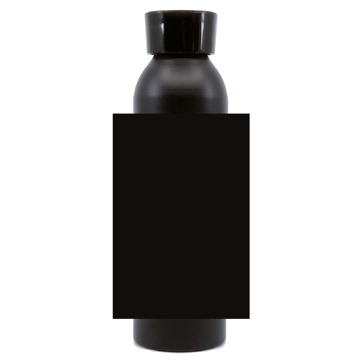 Black 20 oz. Aluminum Bottle with Silicone Carrying Strap