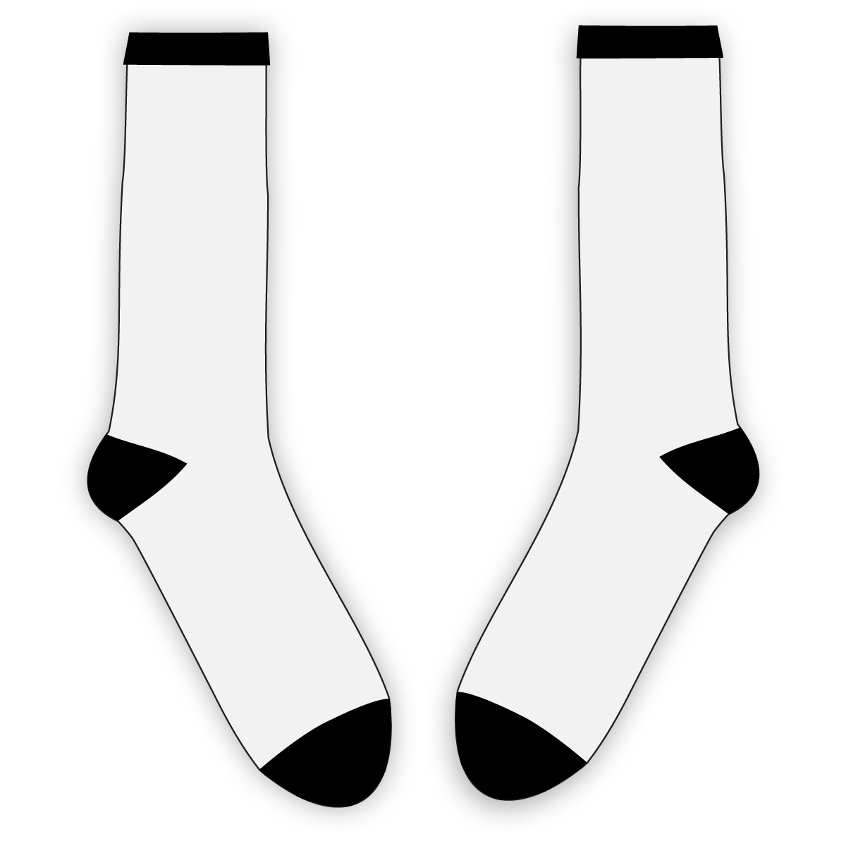 White Athletic Crew Sock 