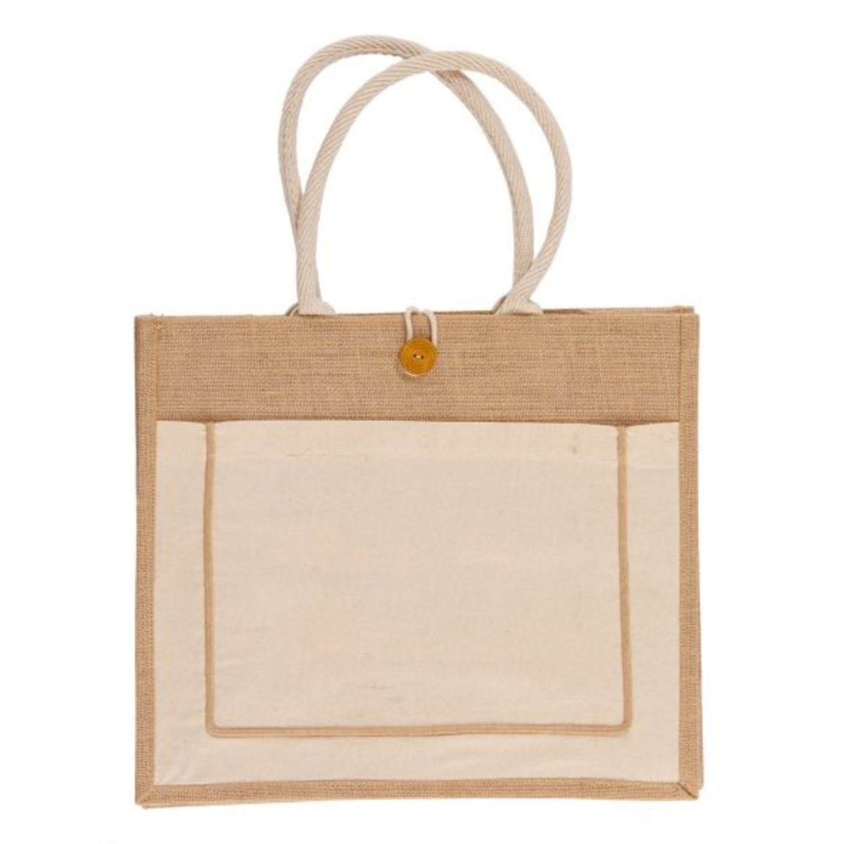 Brown Jute Tote Bag 