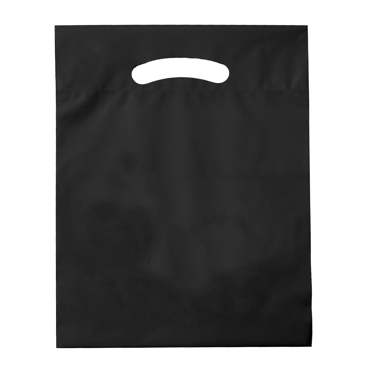 Black Biodegradable Plastic Die Cut Bag (7.5”W x 10”H)