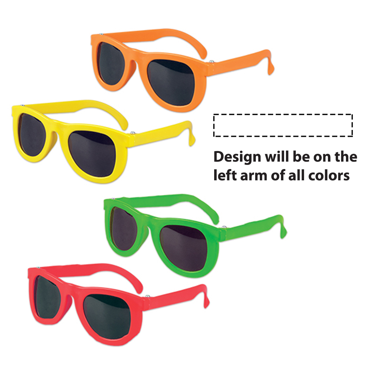 Neon Assorted (Red, Yellow, Lime, Orange) - *Currently unavailable until August* Neon Kids Sunglasses