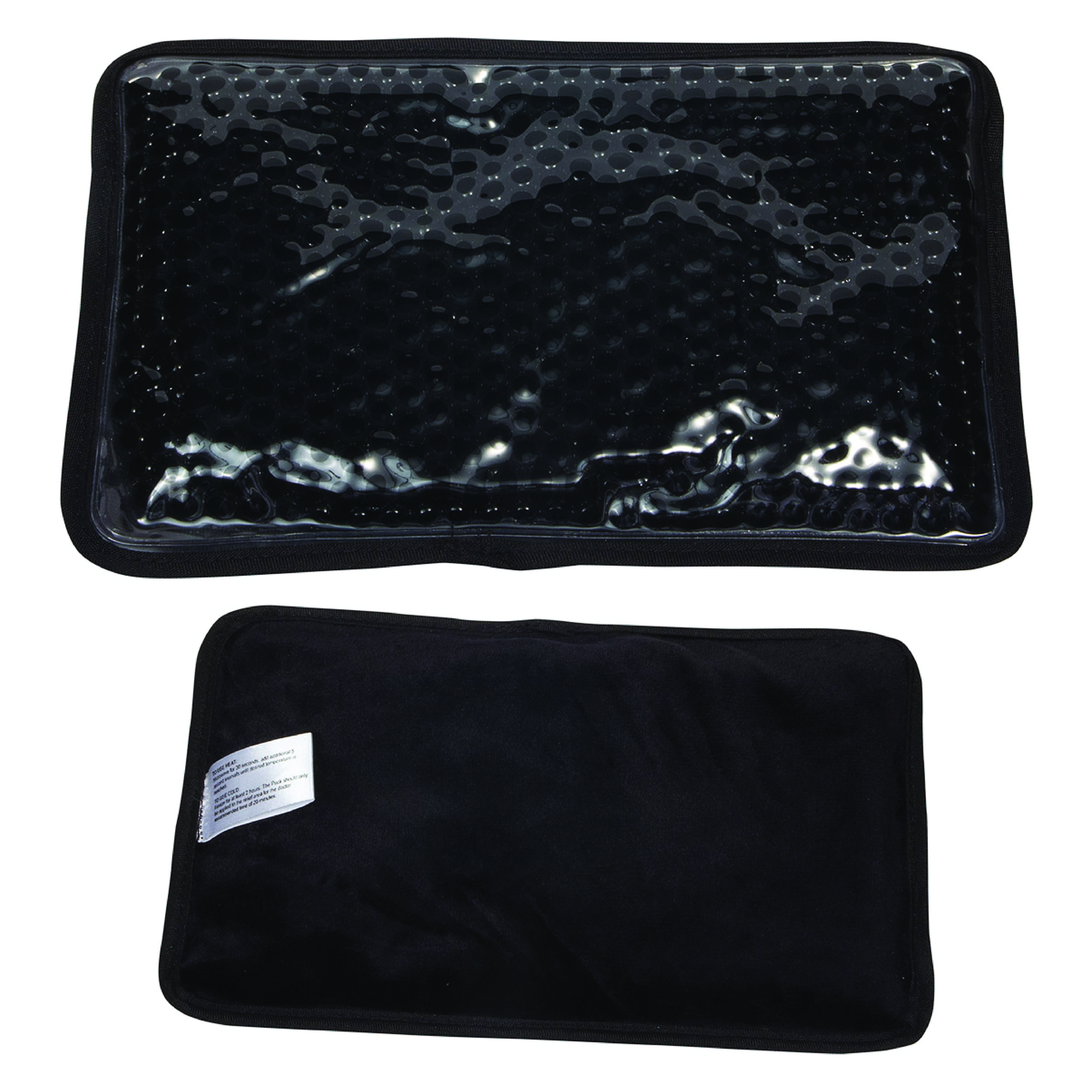 Black Plush Hot and Cold Pack Rectangle