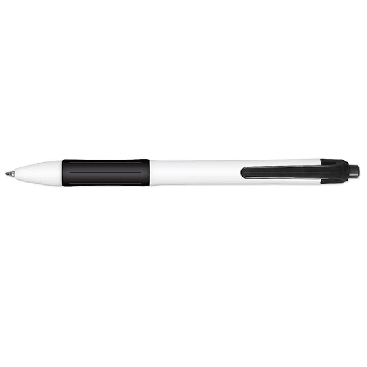 Black Zebra Sarasa Dry X-20-WH Retractable Gel Pen With White Body & Rubber Grip