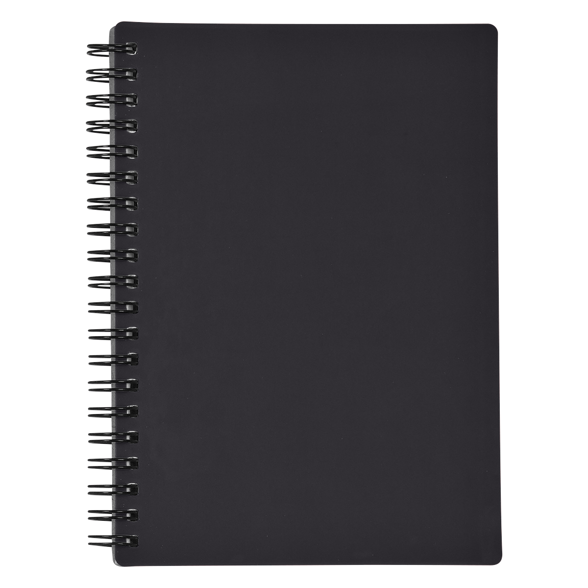 Black Rubbery Spiral Notebook 