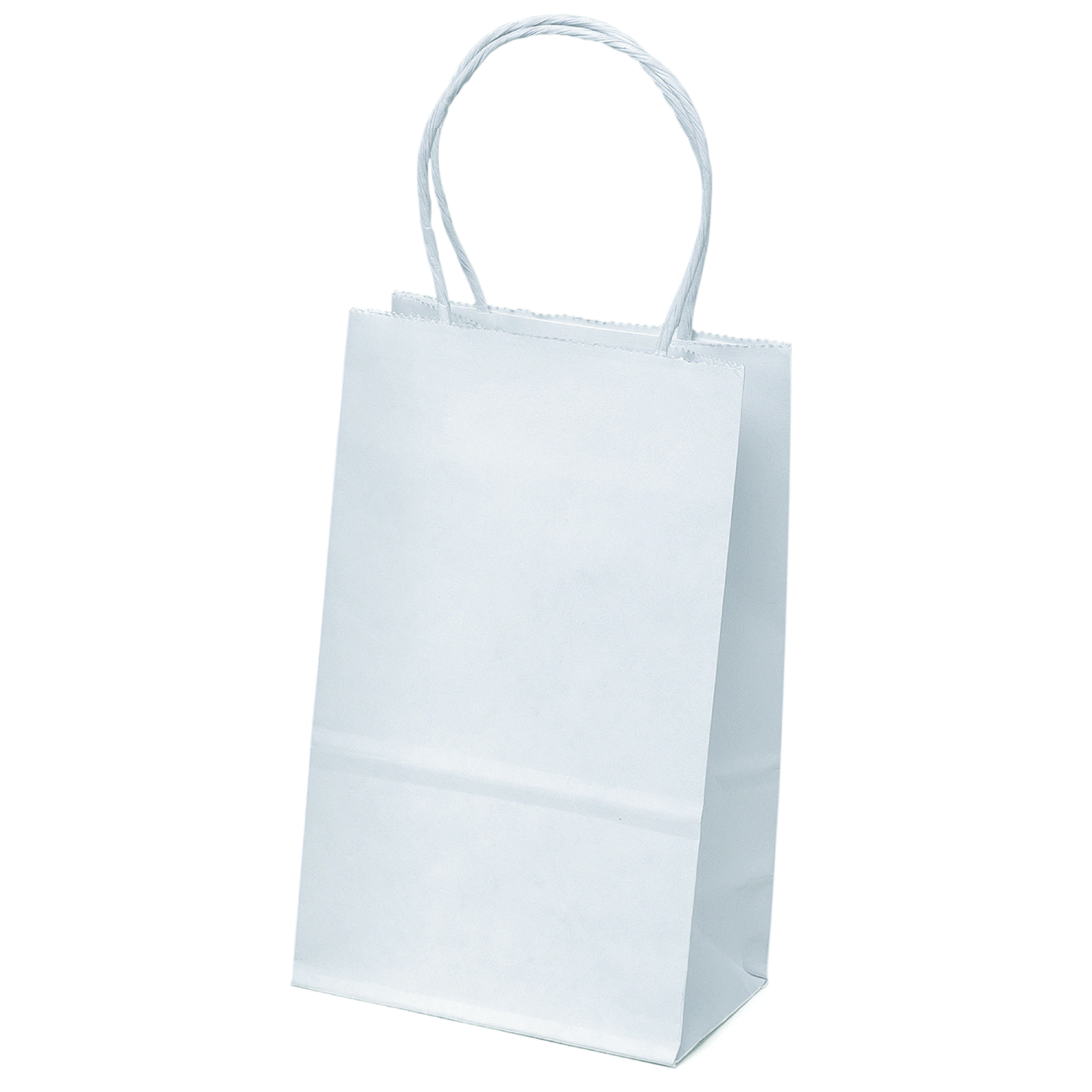 White Pup White Kraft Paper Shoppers Bag