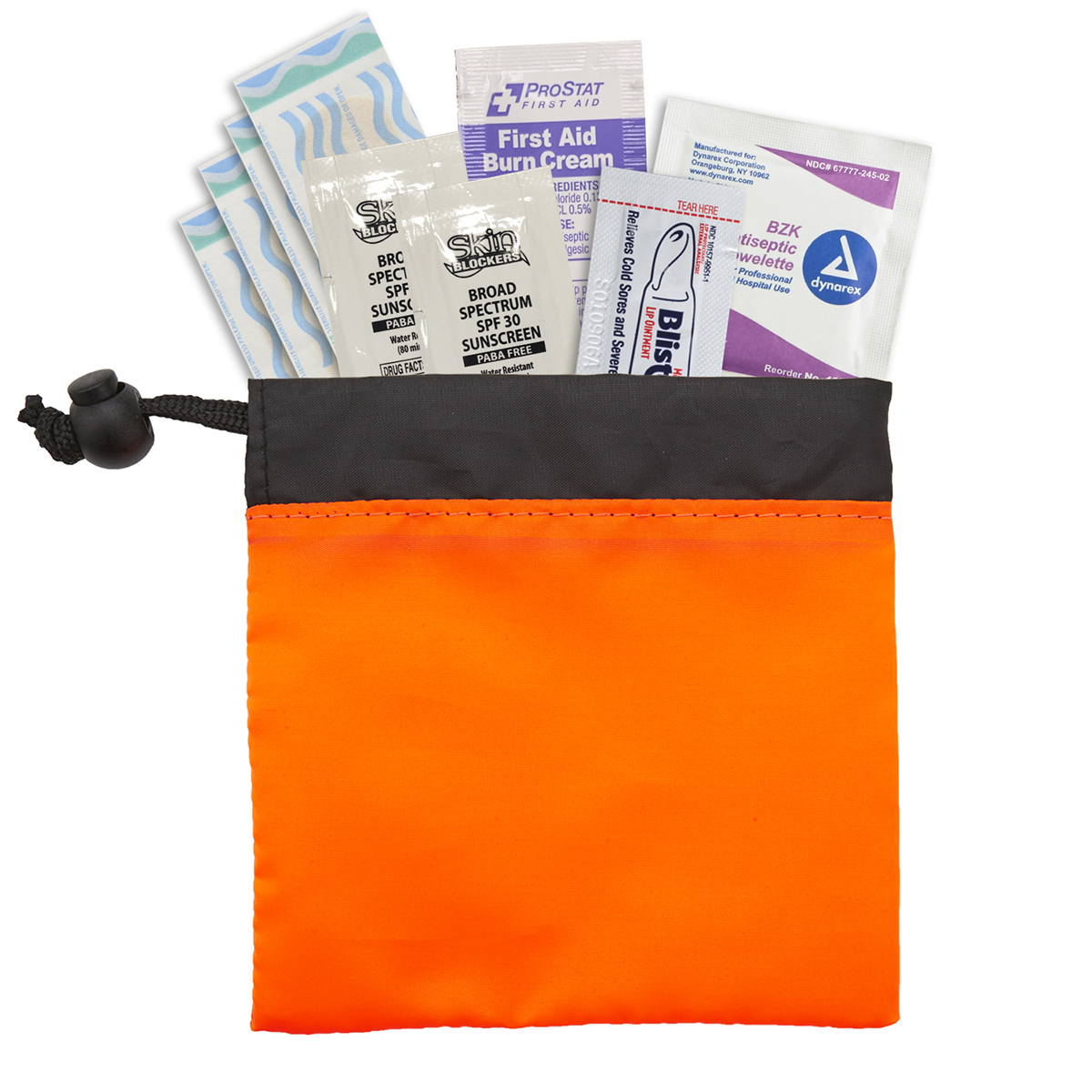 Blaze orange Cinch-Up™ Sun Care Kit