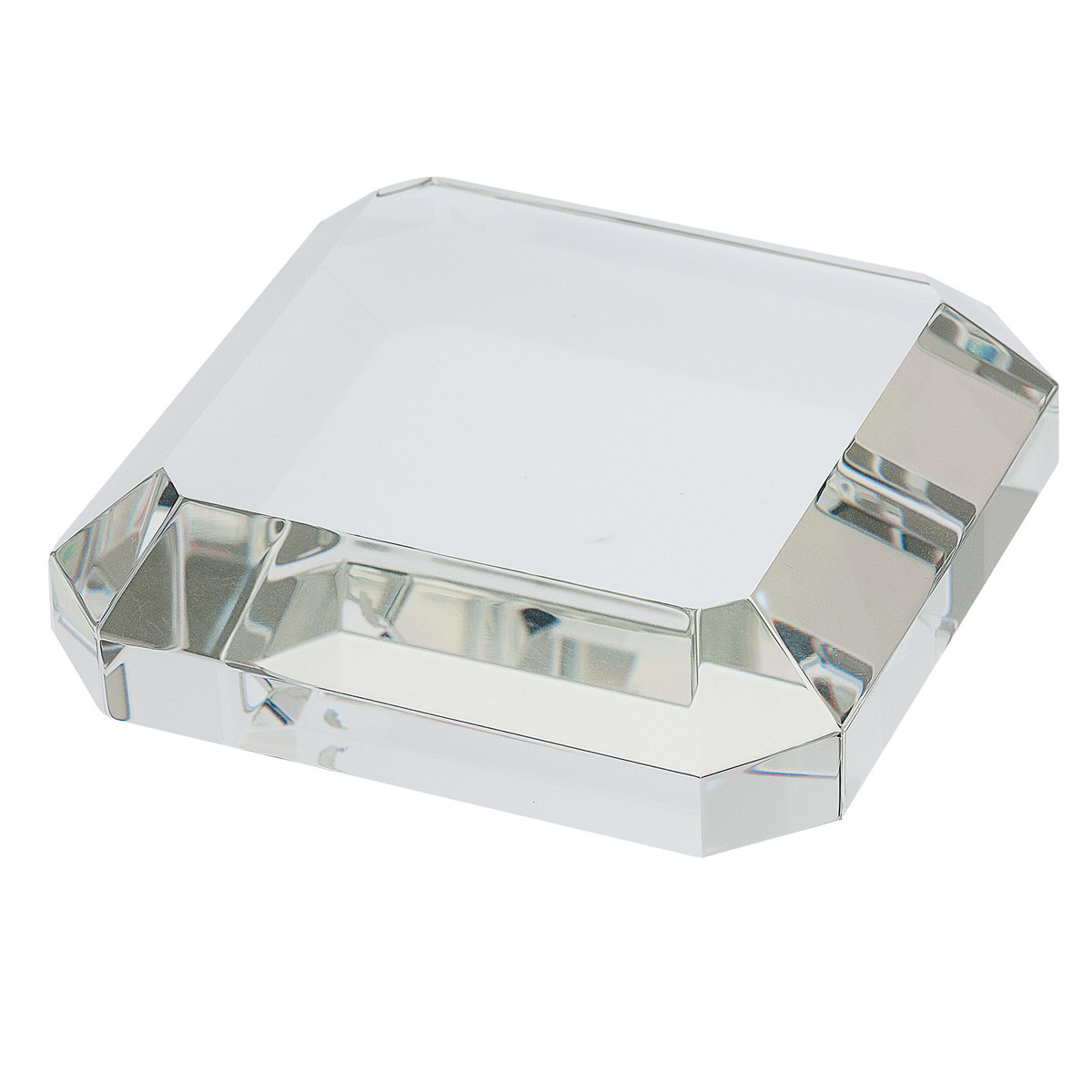 Clear Square Crystal Paperweight