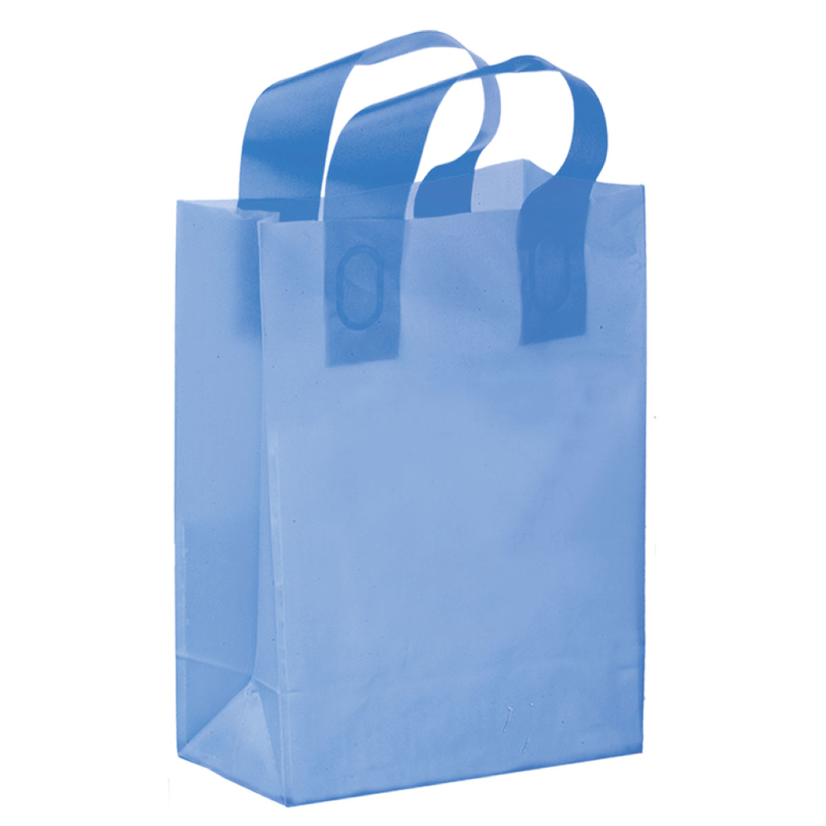 Blue Frosted Color Shopper (8”W x 4”G x 11”H)