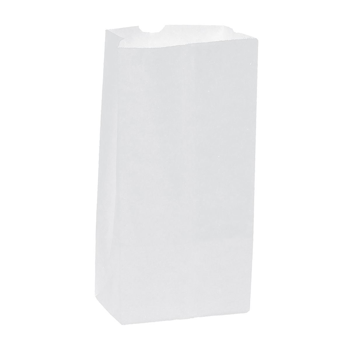 White Kraft White Paper Grocery Bag (4.25"W x 2.375"G x 8.188"H)