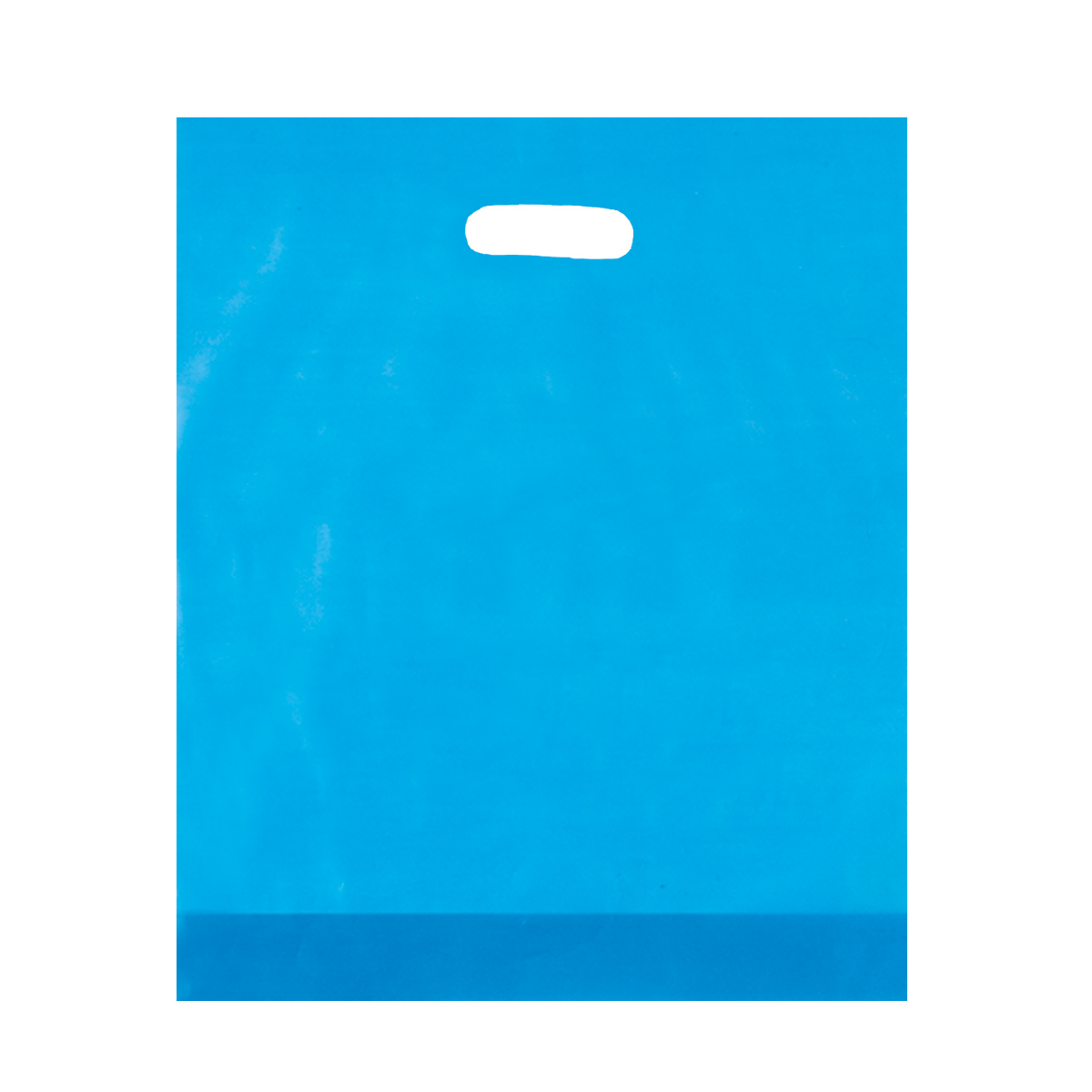 Blue Frosted Die Cut Bag