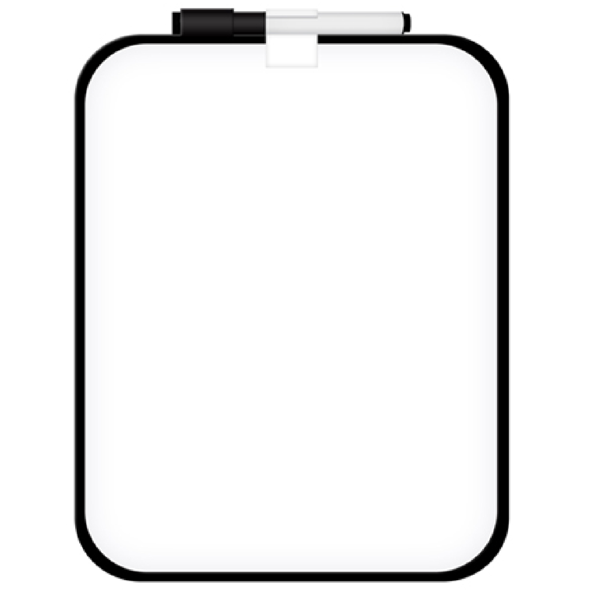 White Dry Erase Board with Black Frame 