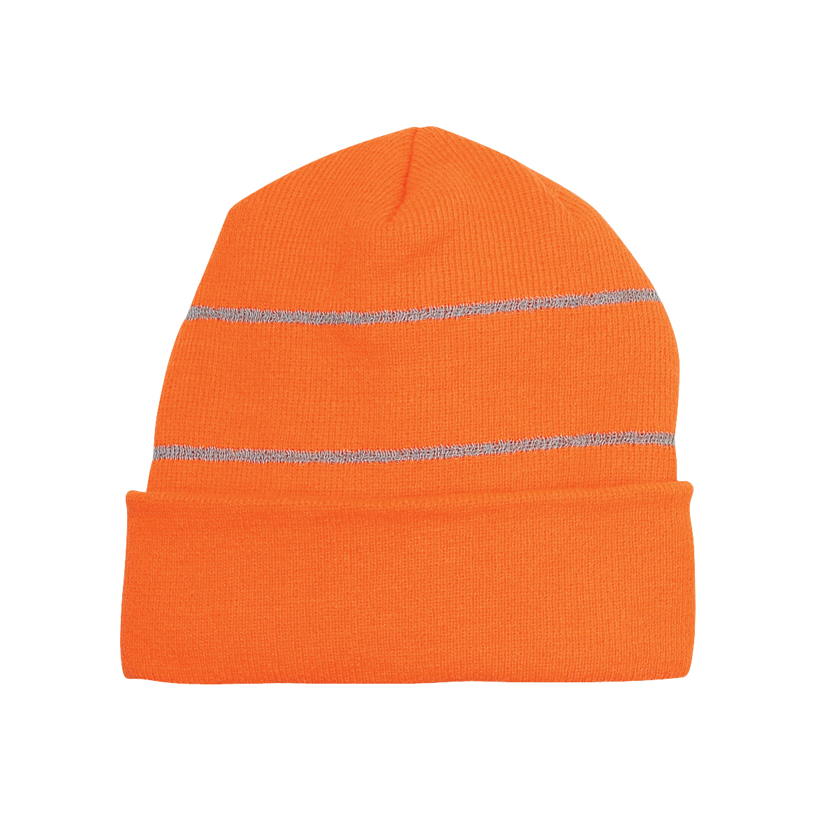 Neon Orange Reflective Knit Beanie