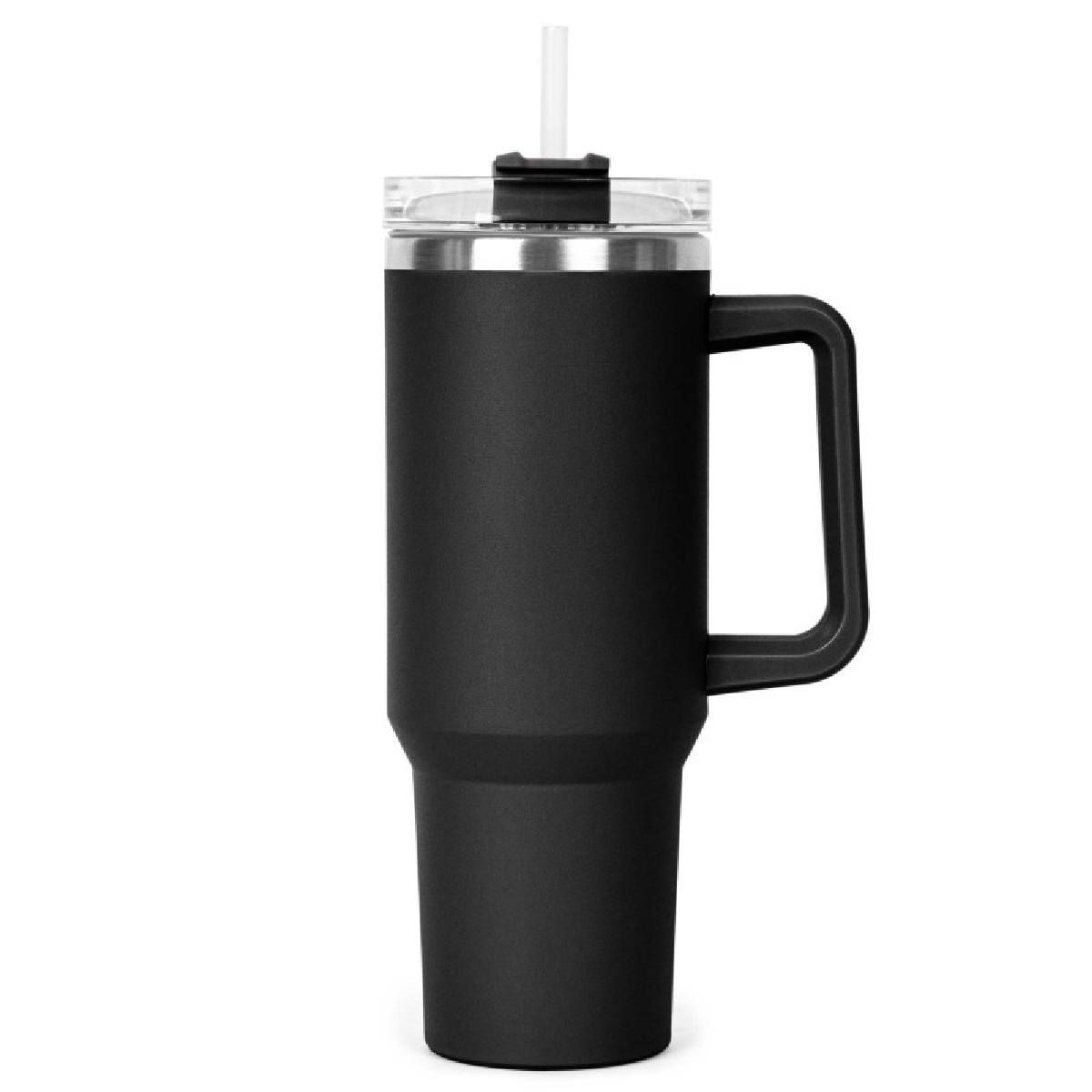 Black Hippo Mug & Straw Lid with Twist Closure 