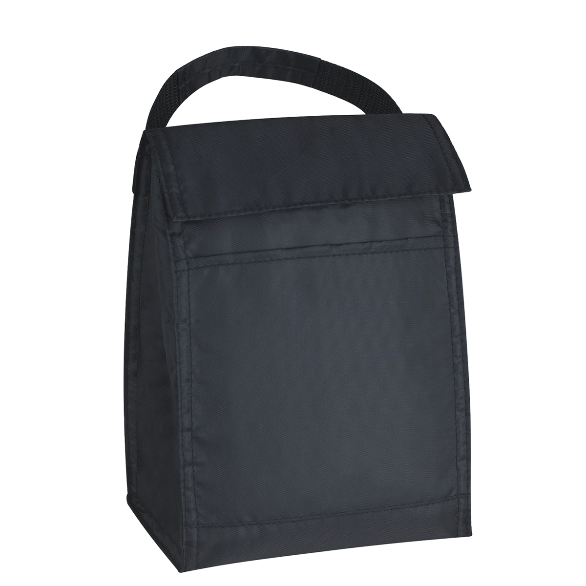 Black Budget Lunch Bag Cooler (6.875"W x 4.625"D x 9.5"H)