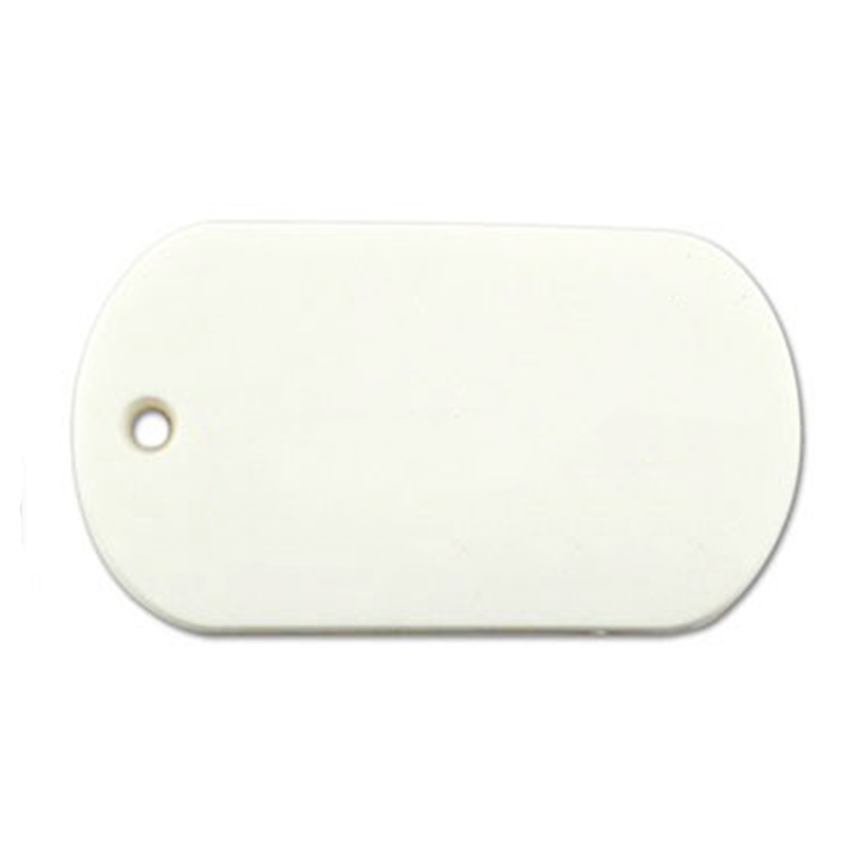 White SOFT PVC DOGTAGS WITH SCREENED IMPRINT
