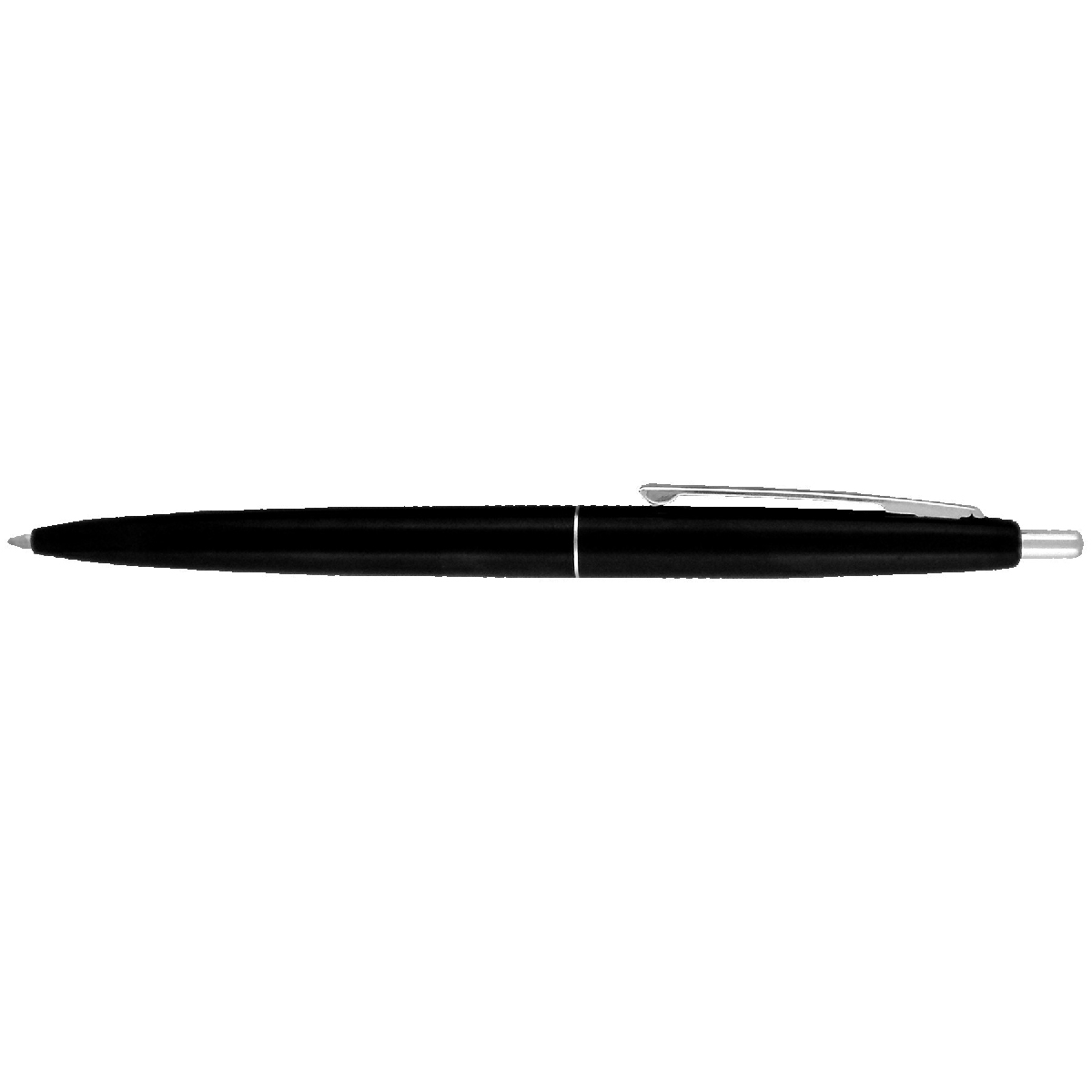 Black/Silver Seville S Plastic Ballpoint Click Pen