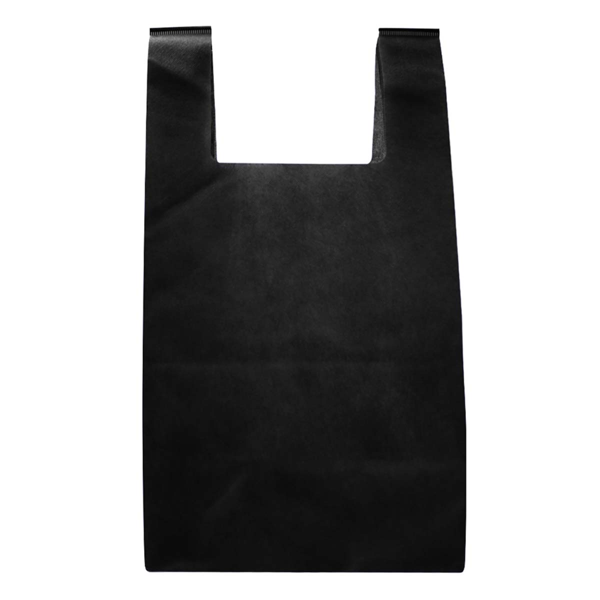 Black Reusable T-Shirt Style Non-Woven Tote Bag