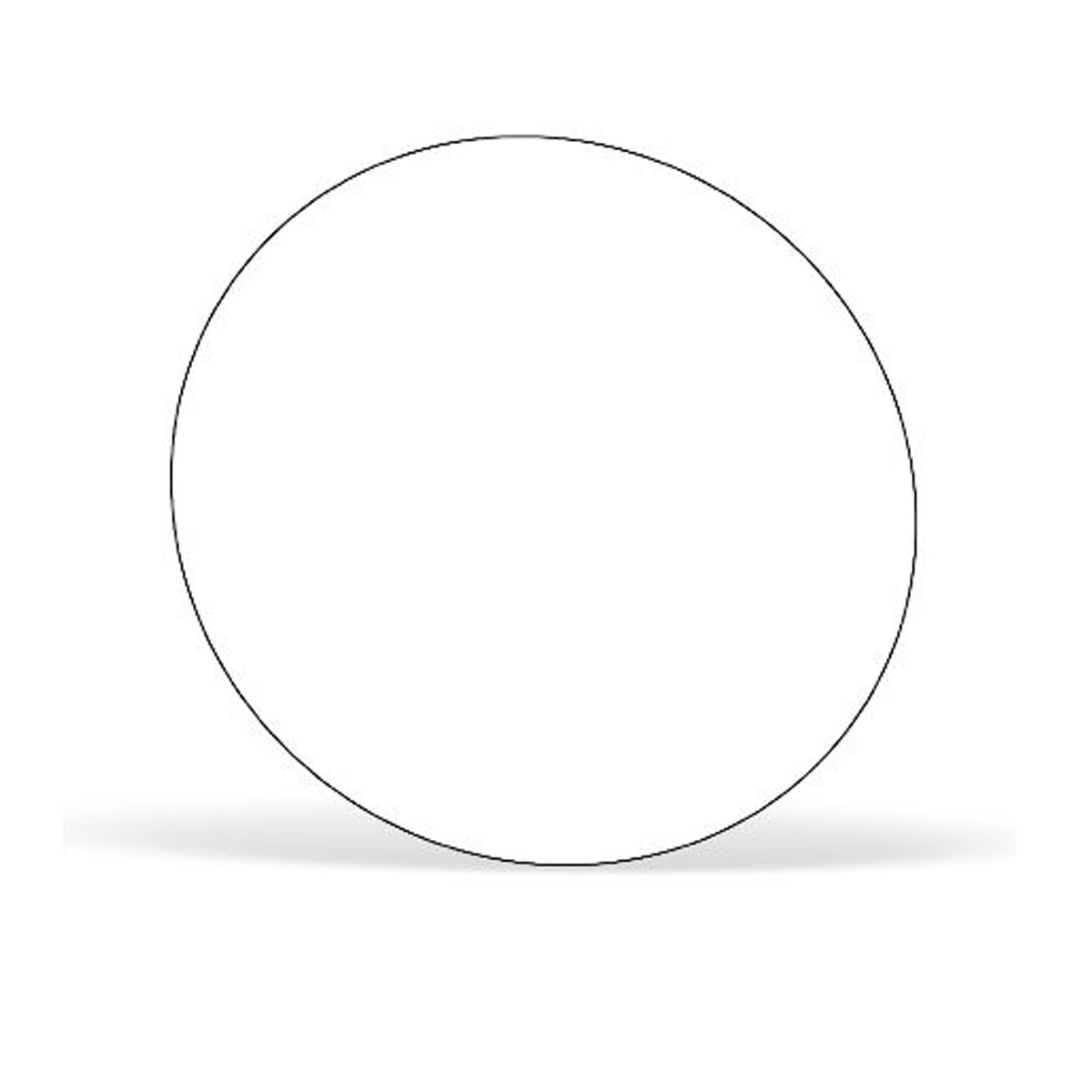 White Circle Decal 2" Diameter