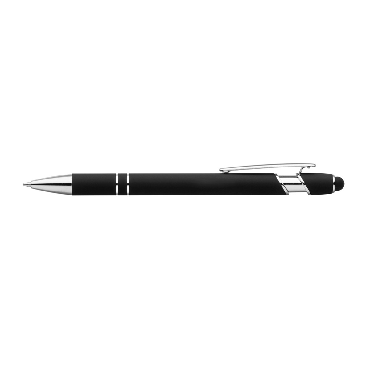 Black Athens Soft Touch Metal Ballpoint Pen