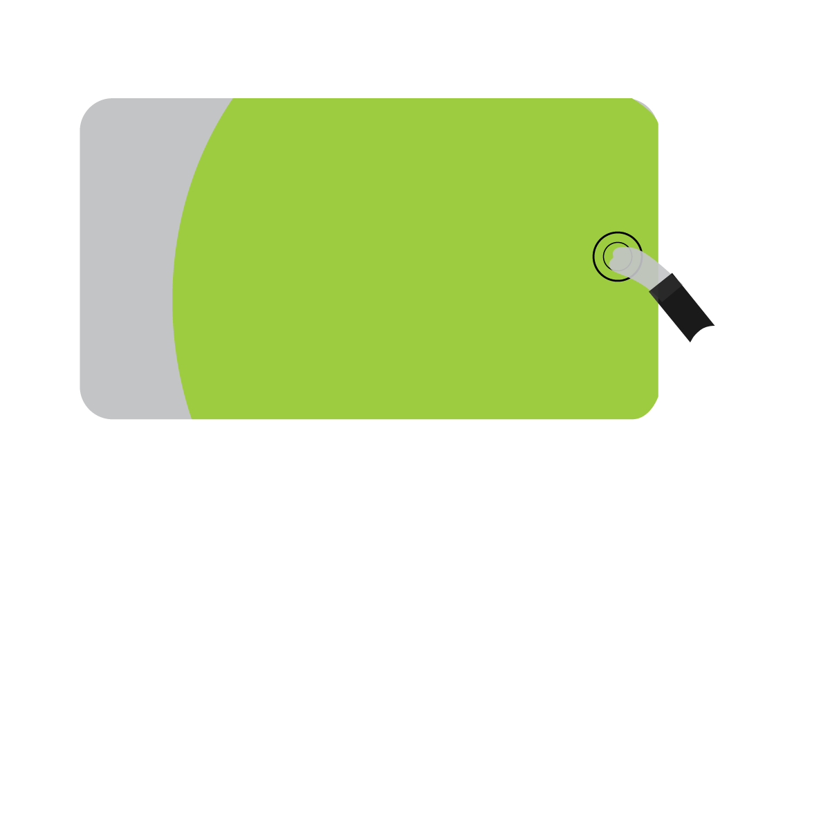 Lime Bright Spot Luggage Tag