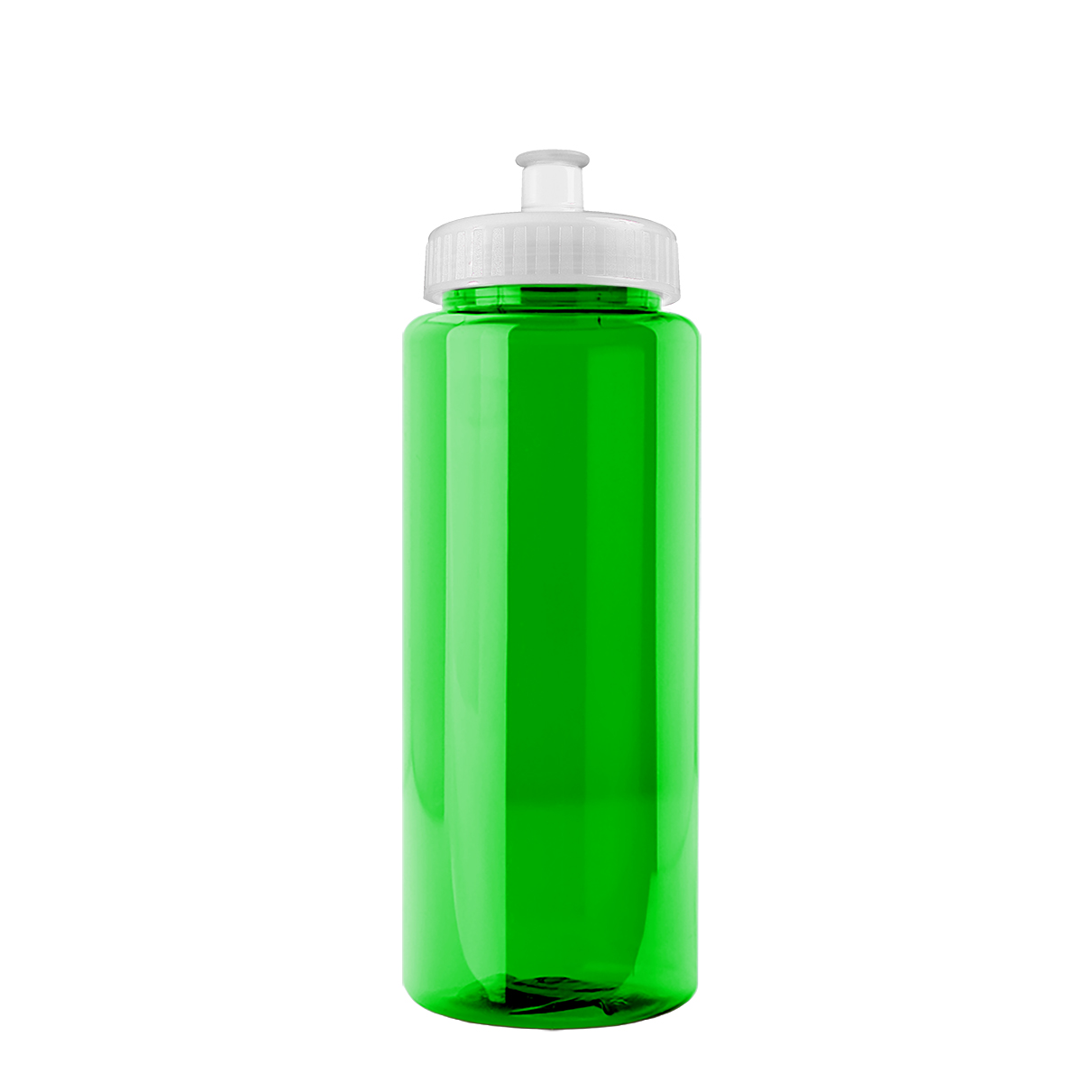 Green The Guzzler Transparent Sports Bottle (32 oz)