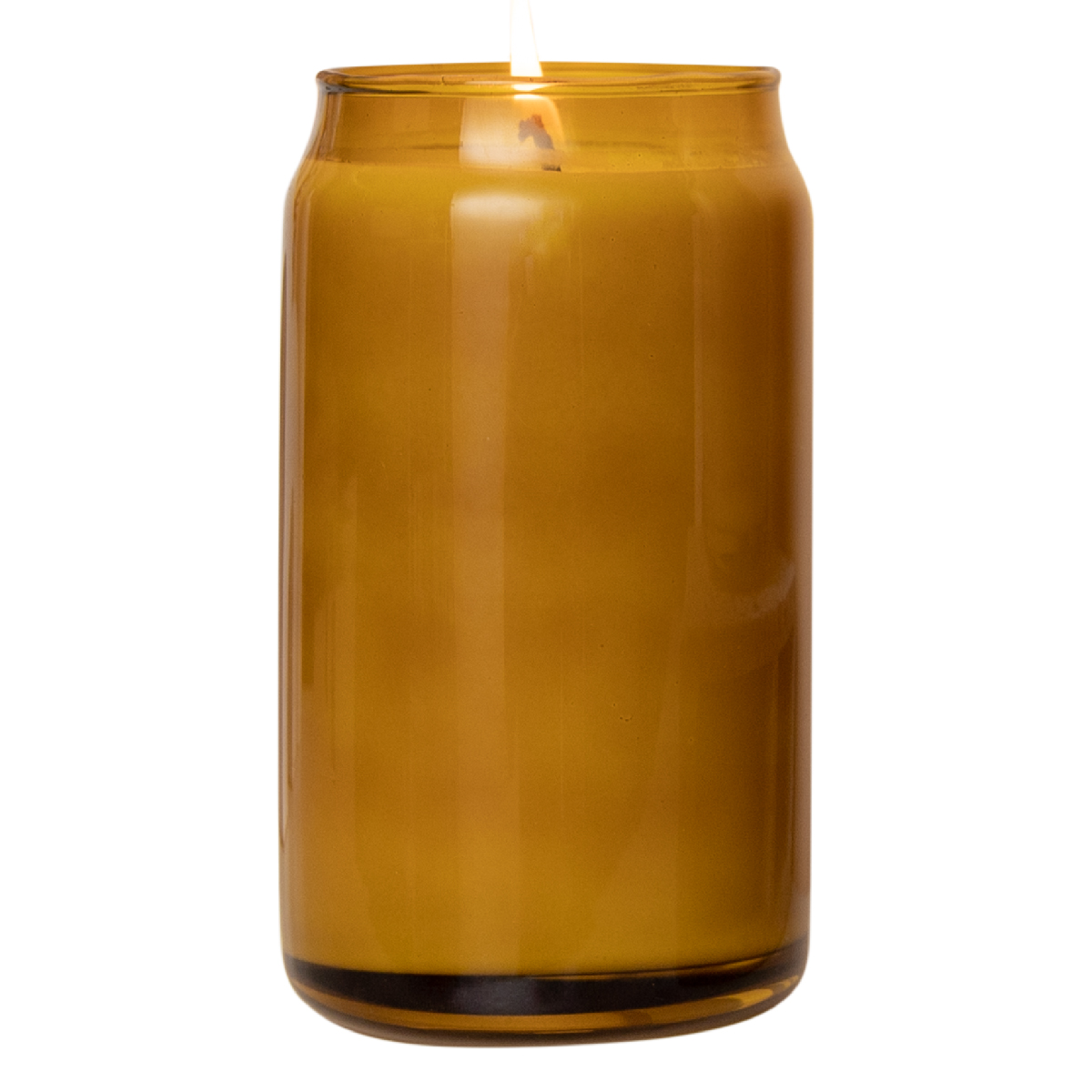 Amber Glass Can Glass Candle