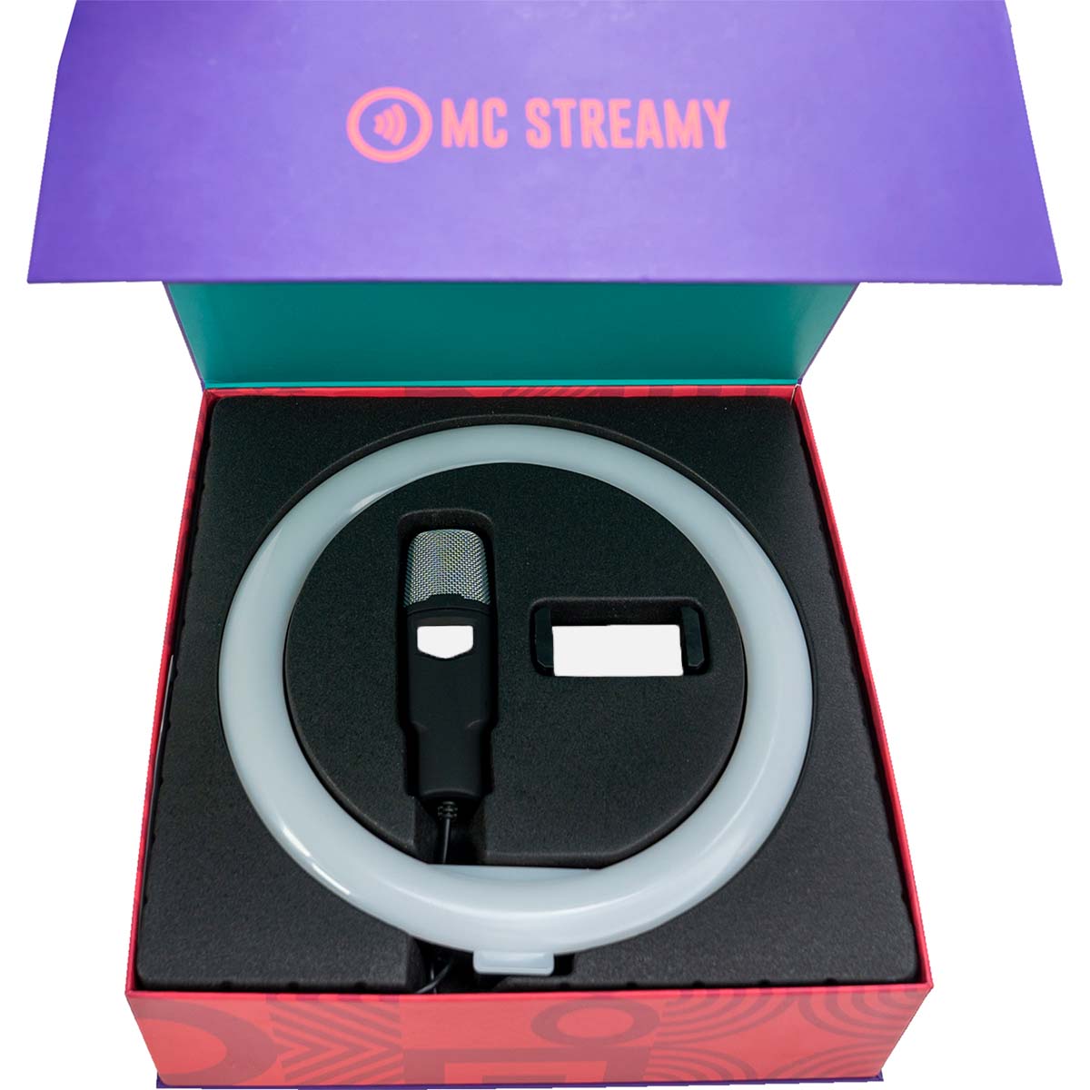 Black McStreamy Microphone and Light Ring