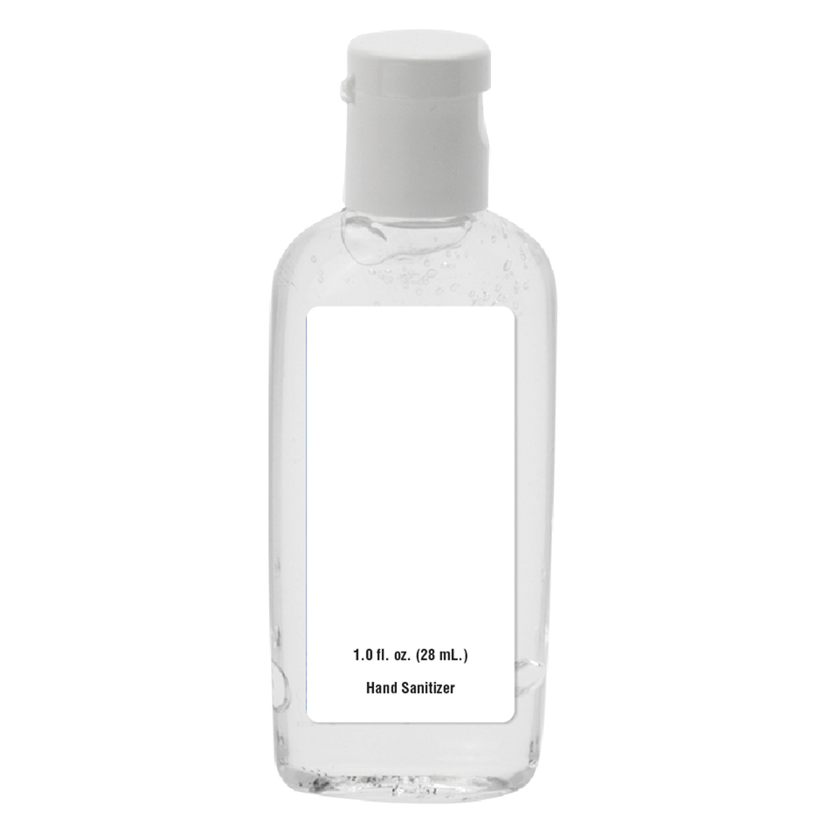 Unscented Clear Sanitizer in Oval Bottle 1 oz