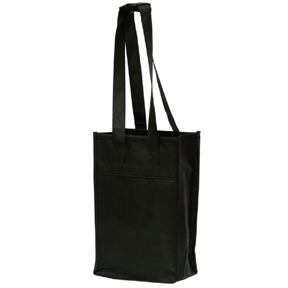 Black Polytex 2 Bottle Wine Tote  