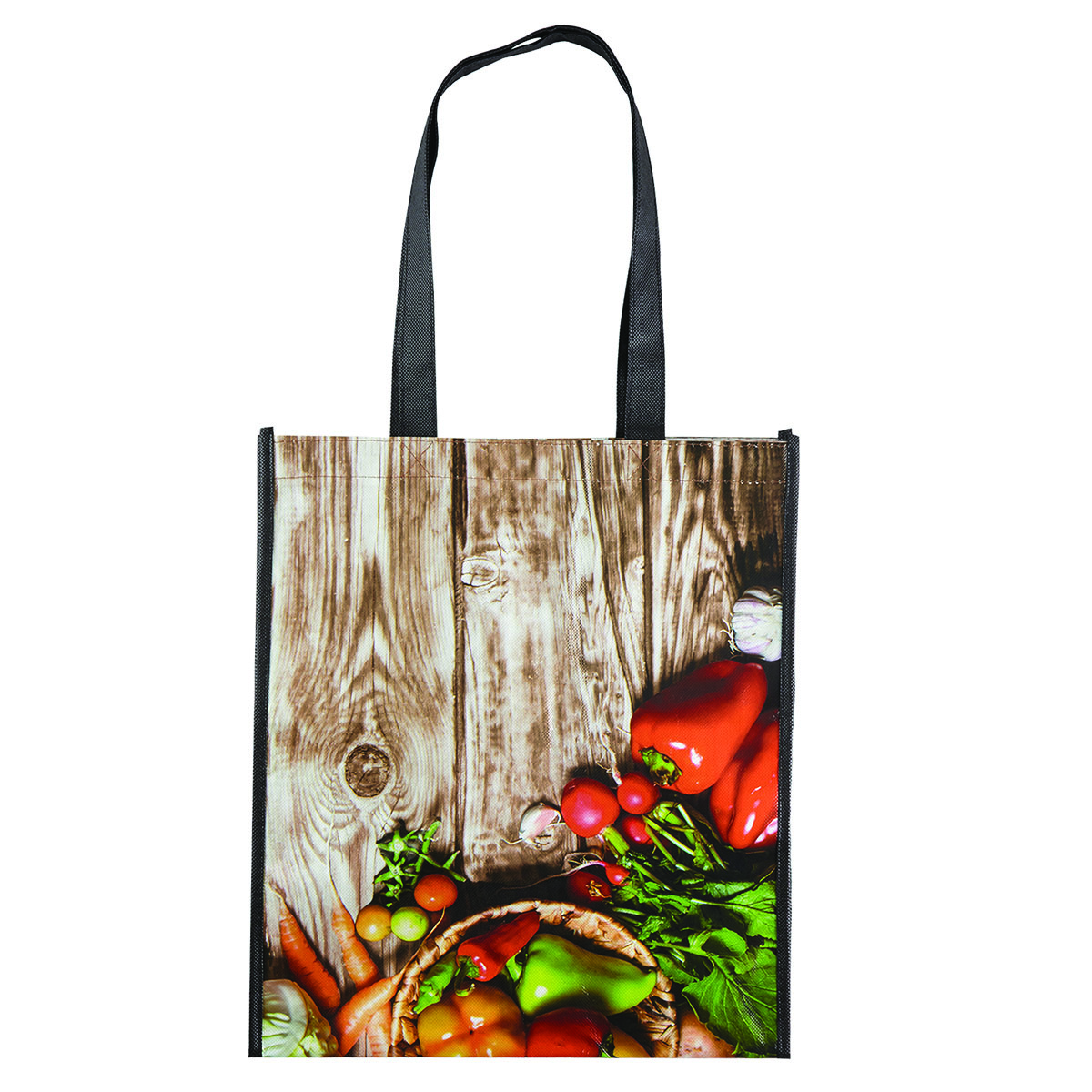 Black Laminated Grocery Tote