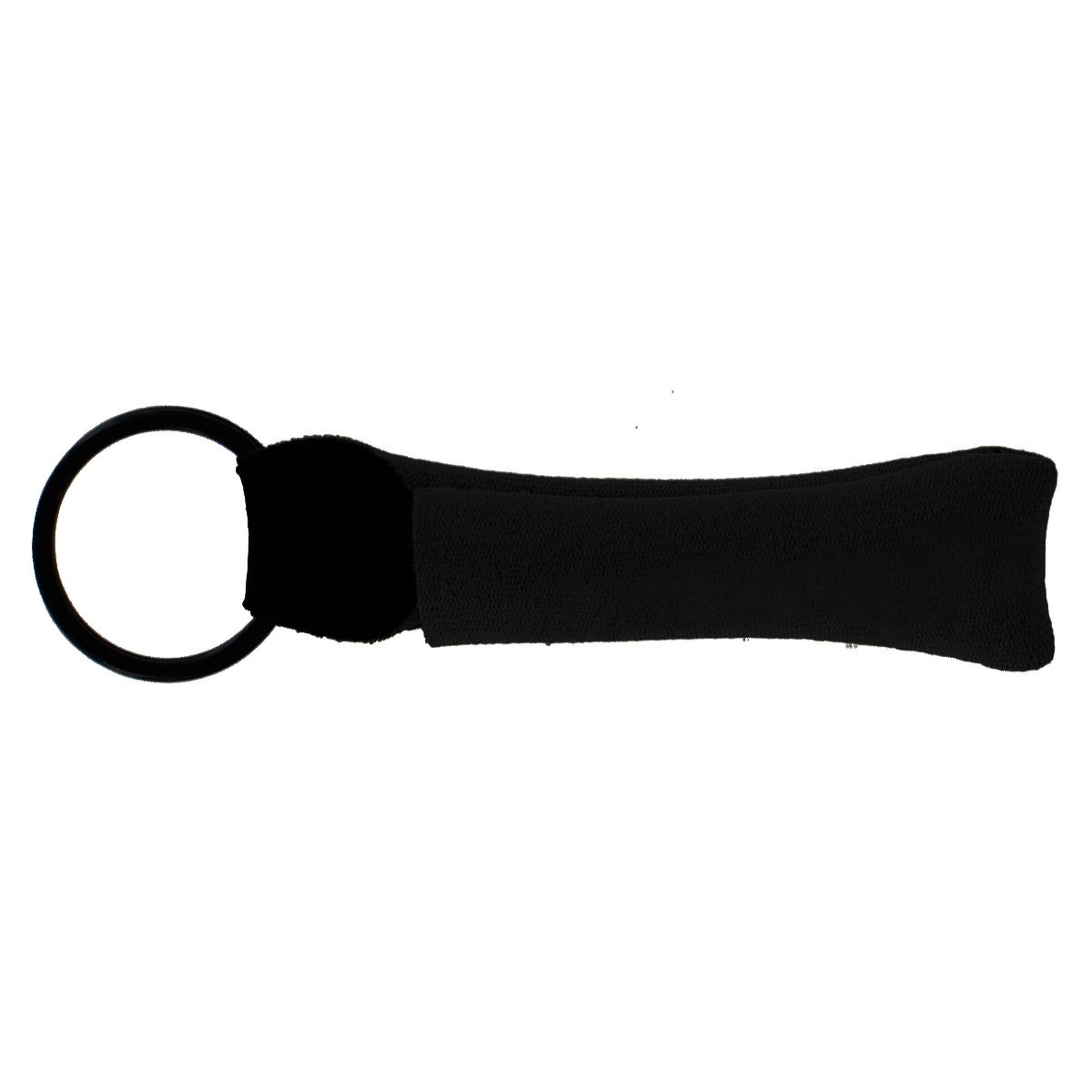 Black Neoprene Lip Balm Sleeve Pocket with Sewn Split-Ring