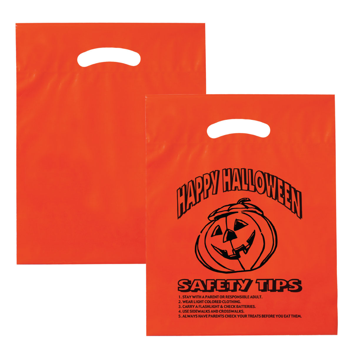 Orange Halloween Die Cut Bag (12”W x 3”G x 15”H)