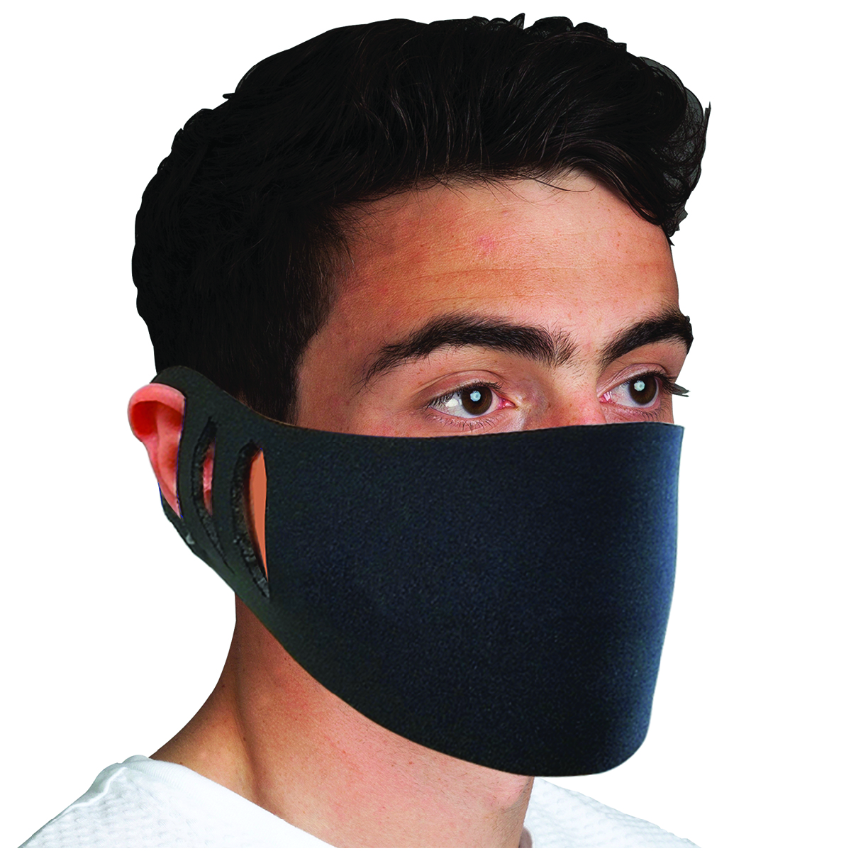 Black Stretchable Polyester Face Mask