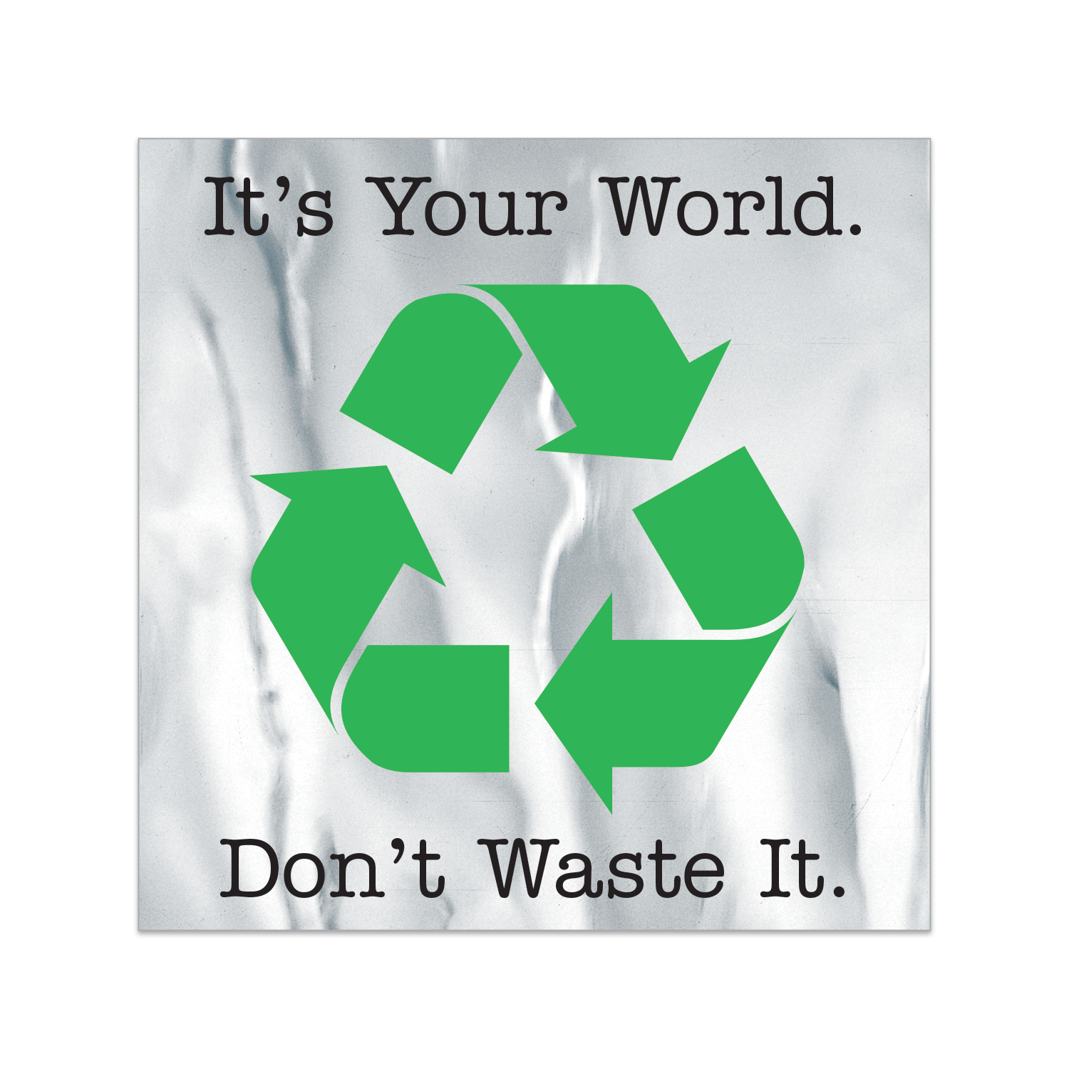 3" W x 3" H Square Corner Full Color Sticker